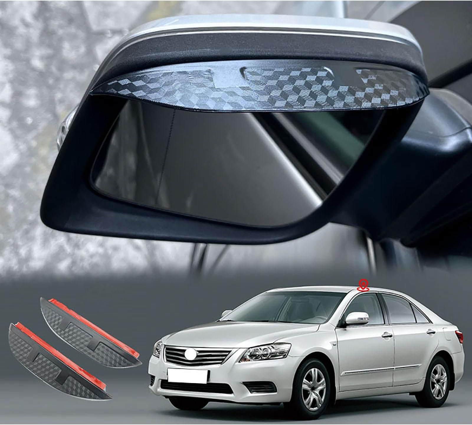 Auto Side Mirror Rain Eyebrows, Compatible with Toyota Aurion 2006-2012, Rainproof Waterproof Car Rearview Rearview Mirror Rain Cover