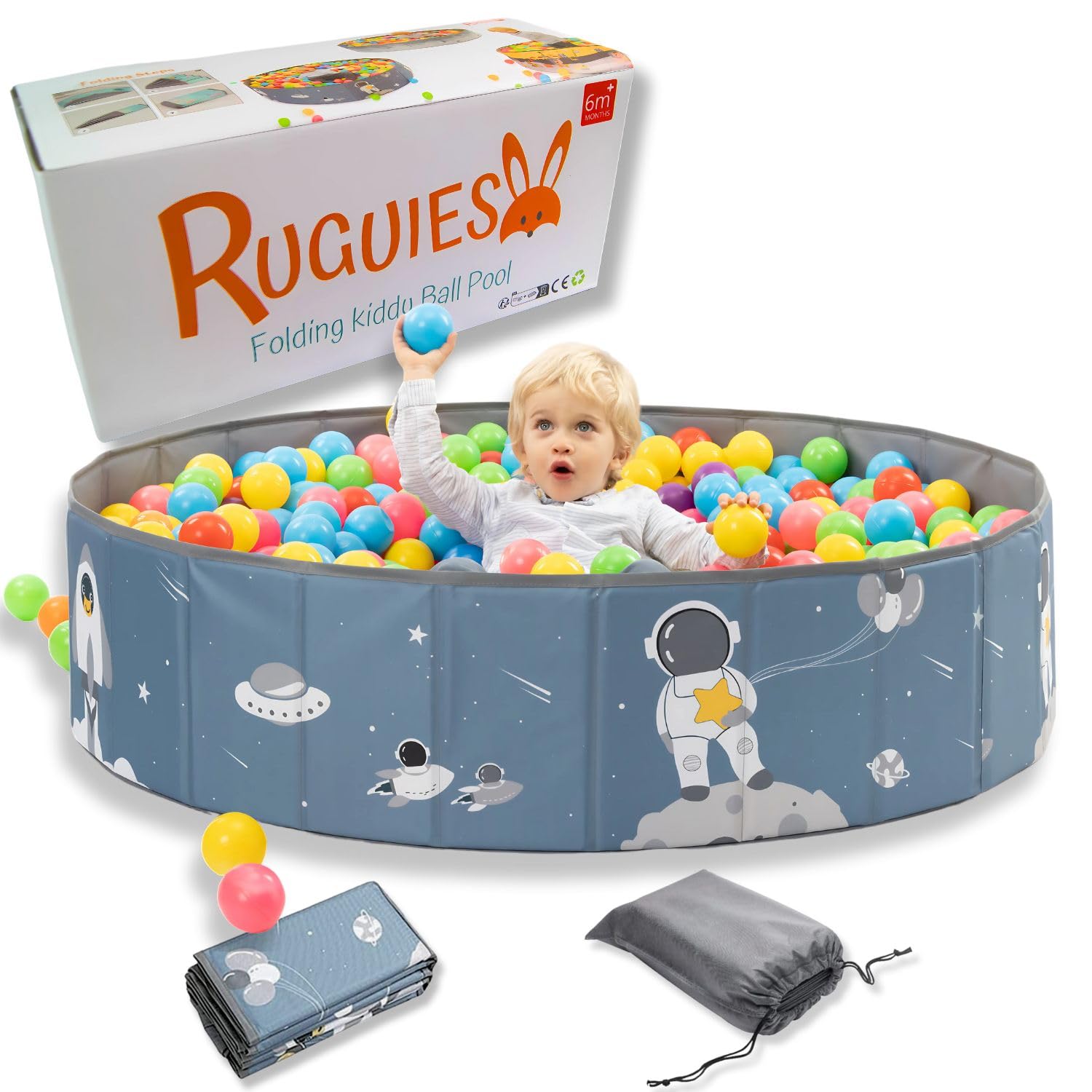 KiddyMoon 90X30cm/200 Palline Piscina Di Palline Colorate ∅7Cm - Foto 13