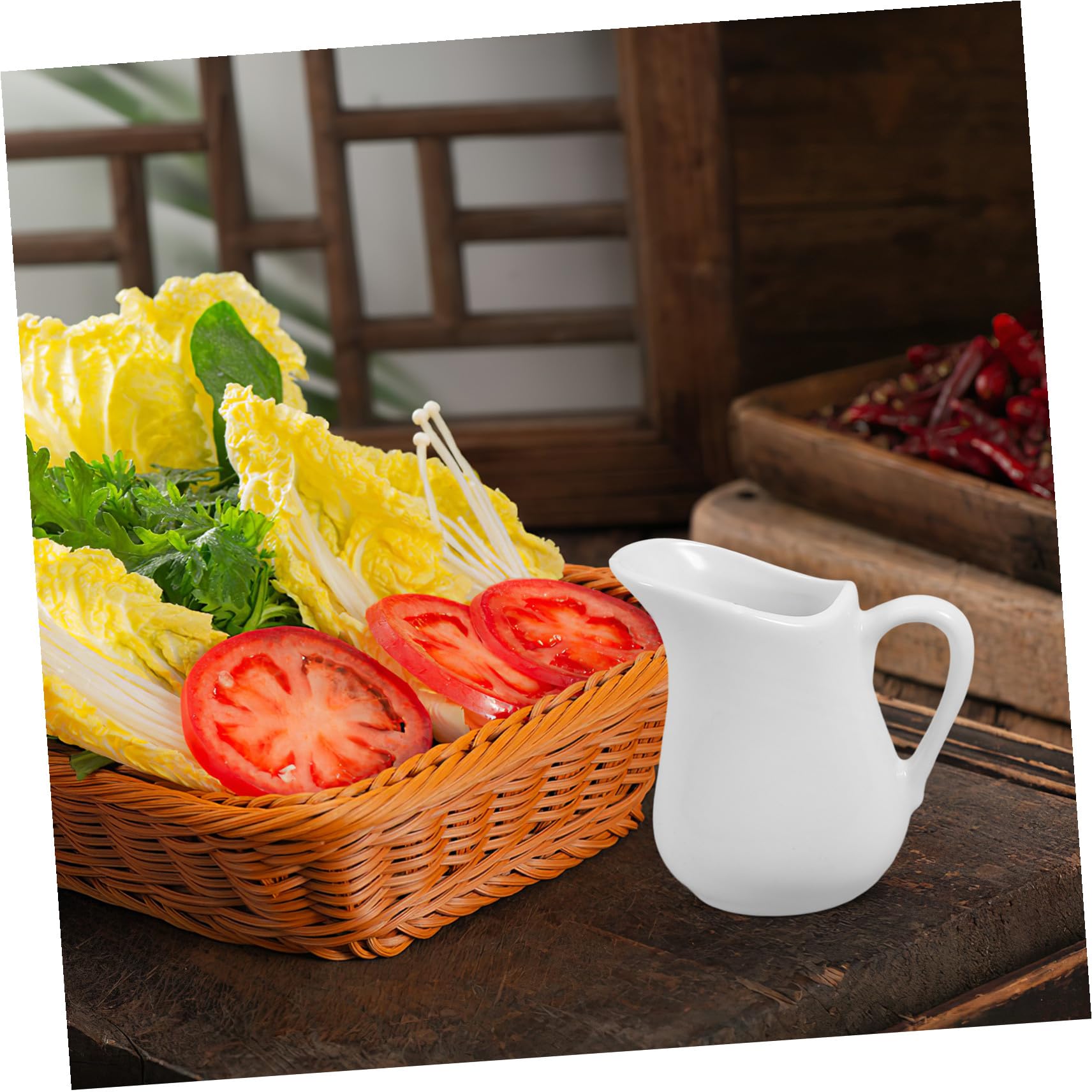 Jarras de Cerámica para Café y Leche, 4 Unidades Diseño Ligero y Boquilla Especial, Capacidad 80ml, Adecuado para Servir Leche y Hacer