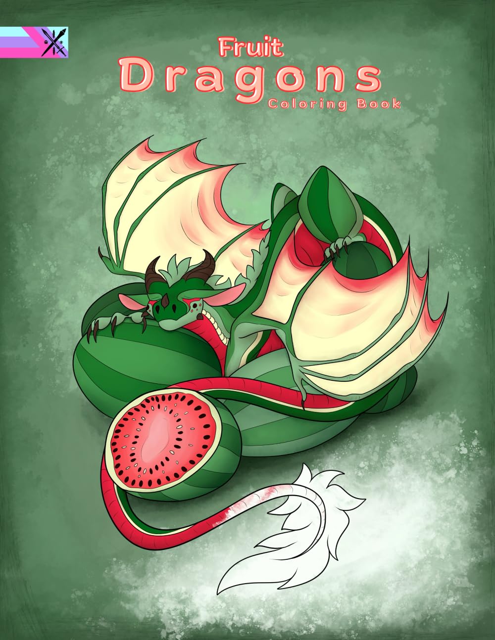 Fruit Dragons: A Fruit Themed Dragon Coloring Book