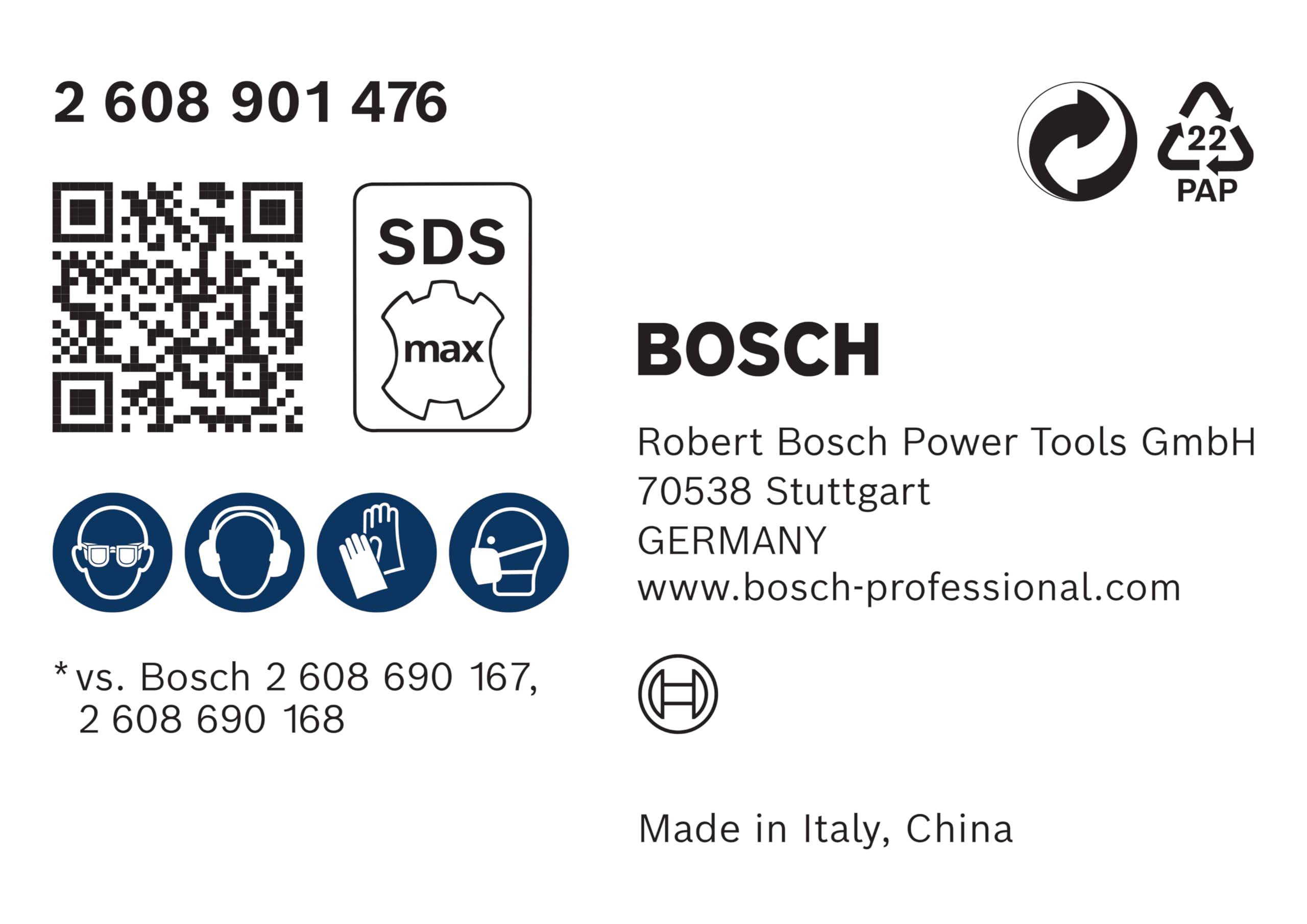 Bosch 1 x Expert SDS Clean para conjunto de cinceles puntiagudos (para hormigón, ladrillo (para hormigón, ladrillo, diámetro mm, accesorios profesionales taladro martillo, martillo)