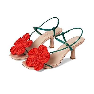 Loeffler Randall Frank Flower Applique Heeled Sandals Women