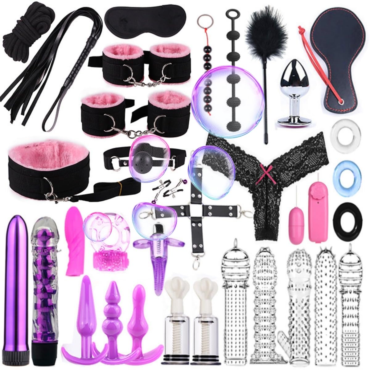 34 Pcs Nylon Fitness Set Accesorio con Textura De Superficie Lisa, Accesorio De Ejercicio Protector para El Entrenamiento De Calentamiento, Regalo De Pareja (Rosa)