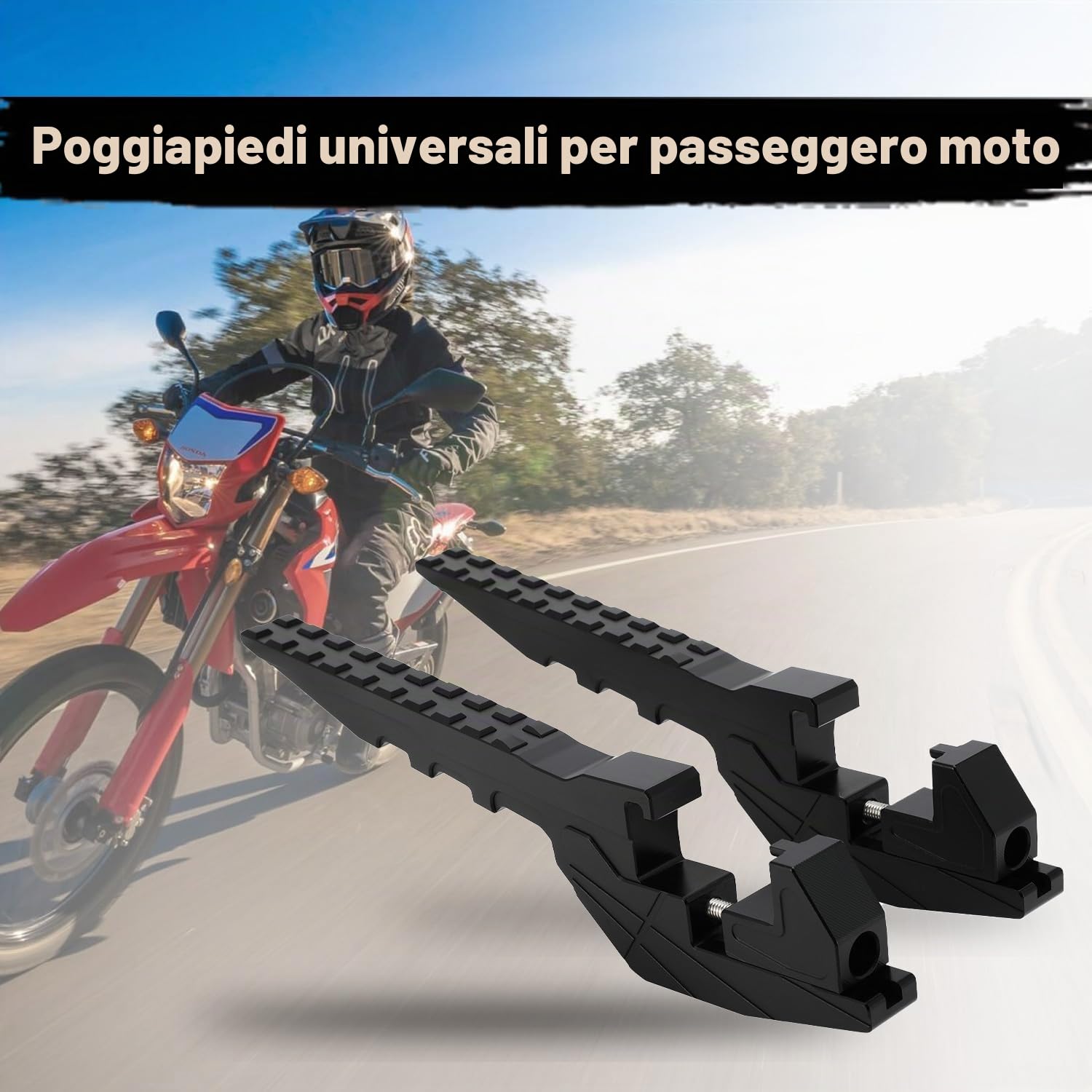 Pedane Passeggero Moto Universali, Estensione Pedane Moto Accessori Motocross per Dirt Bike Pit Bike Surron Light Bee Talaria Sting SX SXF EXC EXCF XC CR CRF YZ YZF