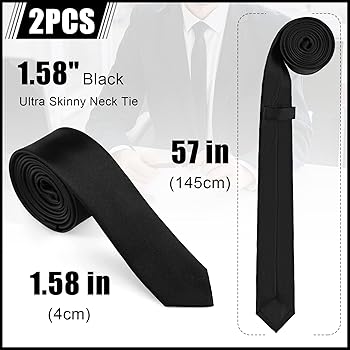【13MONTH】Classic Slim Necktie (BLACK) Xinnun 5 Pieces Mens Zipper Ties Pre Tied Adjustable