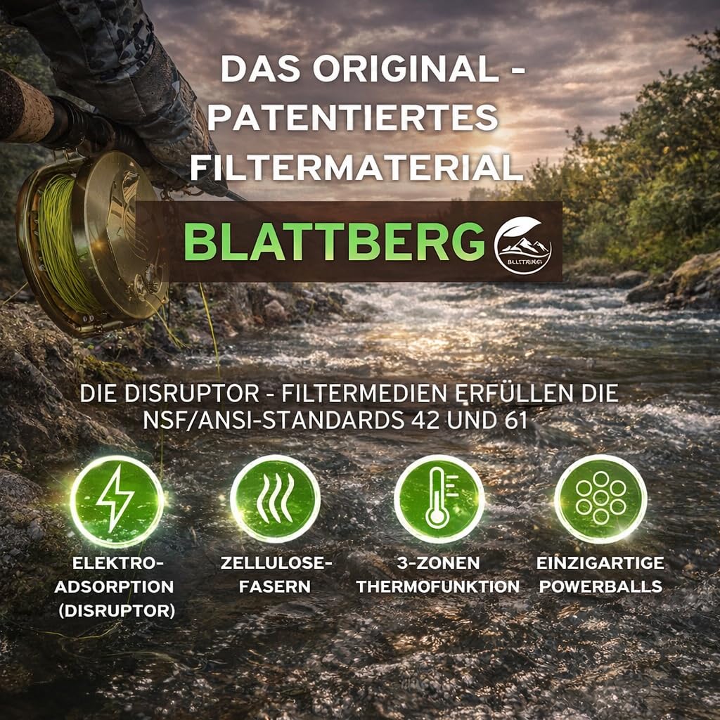 Botella de filtro de agua para exteriores de acero inoxidable [740 ml] + bolsa de transporte + bolas minerales – Accesorios de camping, equipo de supervivencia, botella con filtro –
