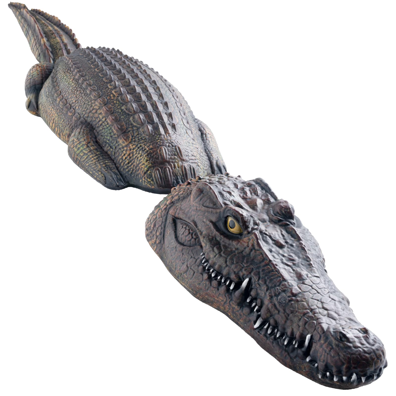 Alligator Pool Float,61" inches Float Alligator Garden Statue,Floating Alligator Decoy Outdoor Decoration,Pet for Kids