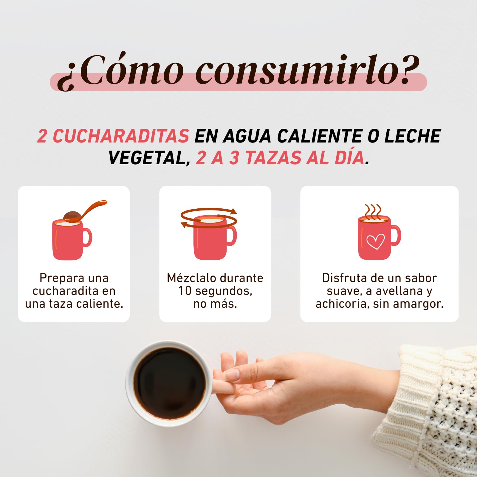 French Mush BOOST - Alternativa al Café con Hongos Adaptógenos Bio: Lion’s Mane & Cordyceps Bio - Enfoque, Energía & Digestión - Alternativa Vegetal al Café - 20 Dosis