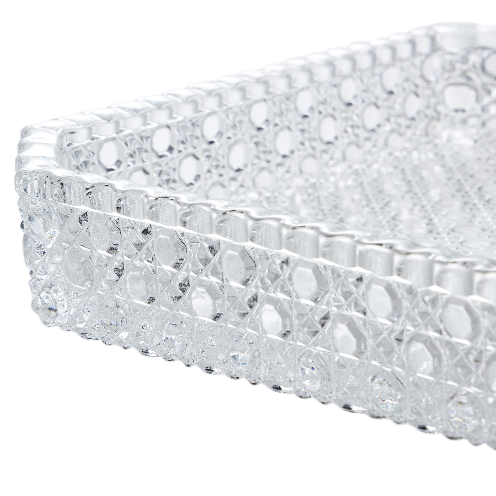 Amazon.co.jp: 水崎硝子(Mizusaki Glass) プレート 皿 8寸皿 約18cm 籠