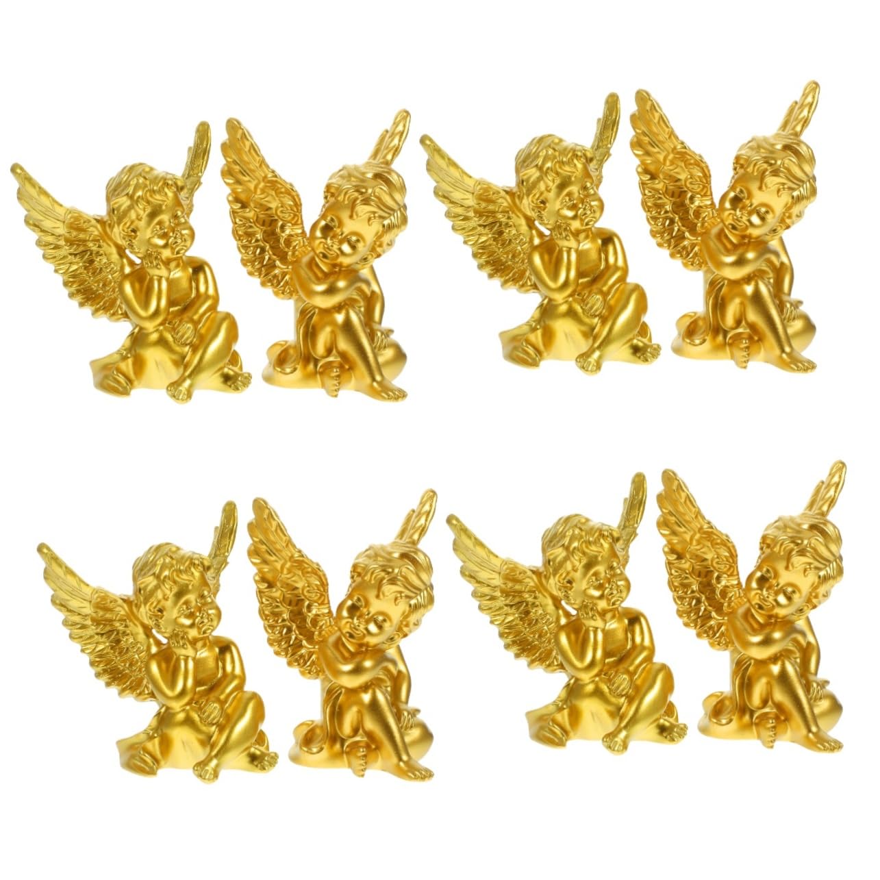 Statues d'ange de luxe Amosfun résine salon : lot de 4 objets de décoration intérieure