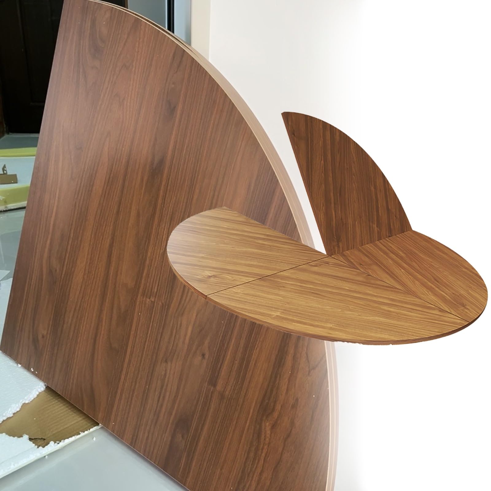 Rallonge de table à manger ronde et pliable pour accueillir jusqu'à 10 convives
