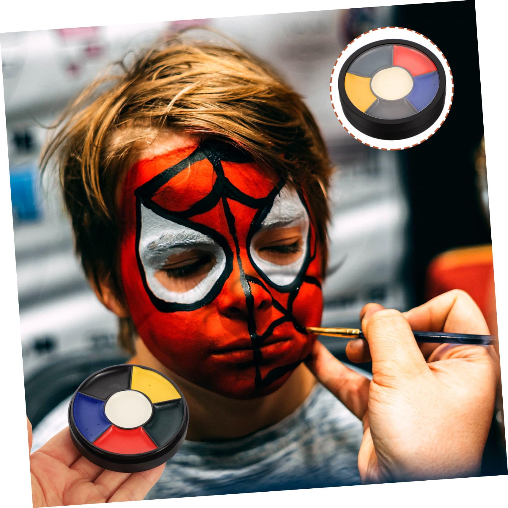 SEWACC 5piezas Pintura Facial De Efecto Falsa Para Halloween Cosplay y Maquillaje De Fiesta Pigmento Seguro y Lavable Para Decoración y Efectos Especiales