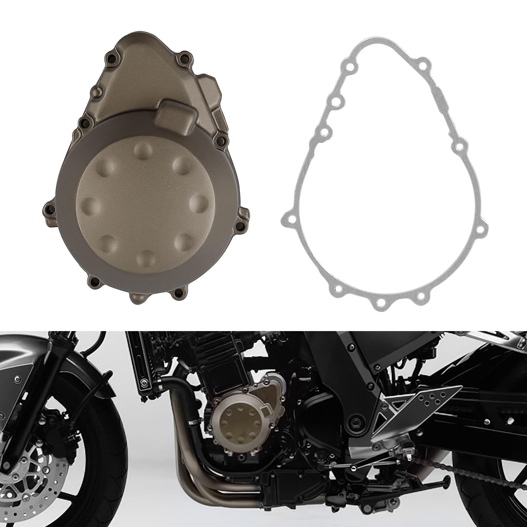 Motorrad Links Stator Schutz Kurbelgehäuse Geeignet für Kawasaki Z750 2003-2006 Z750S 2003-2006
