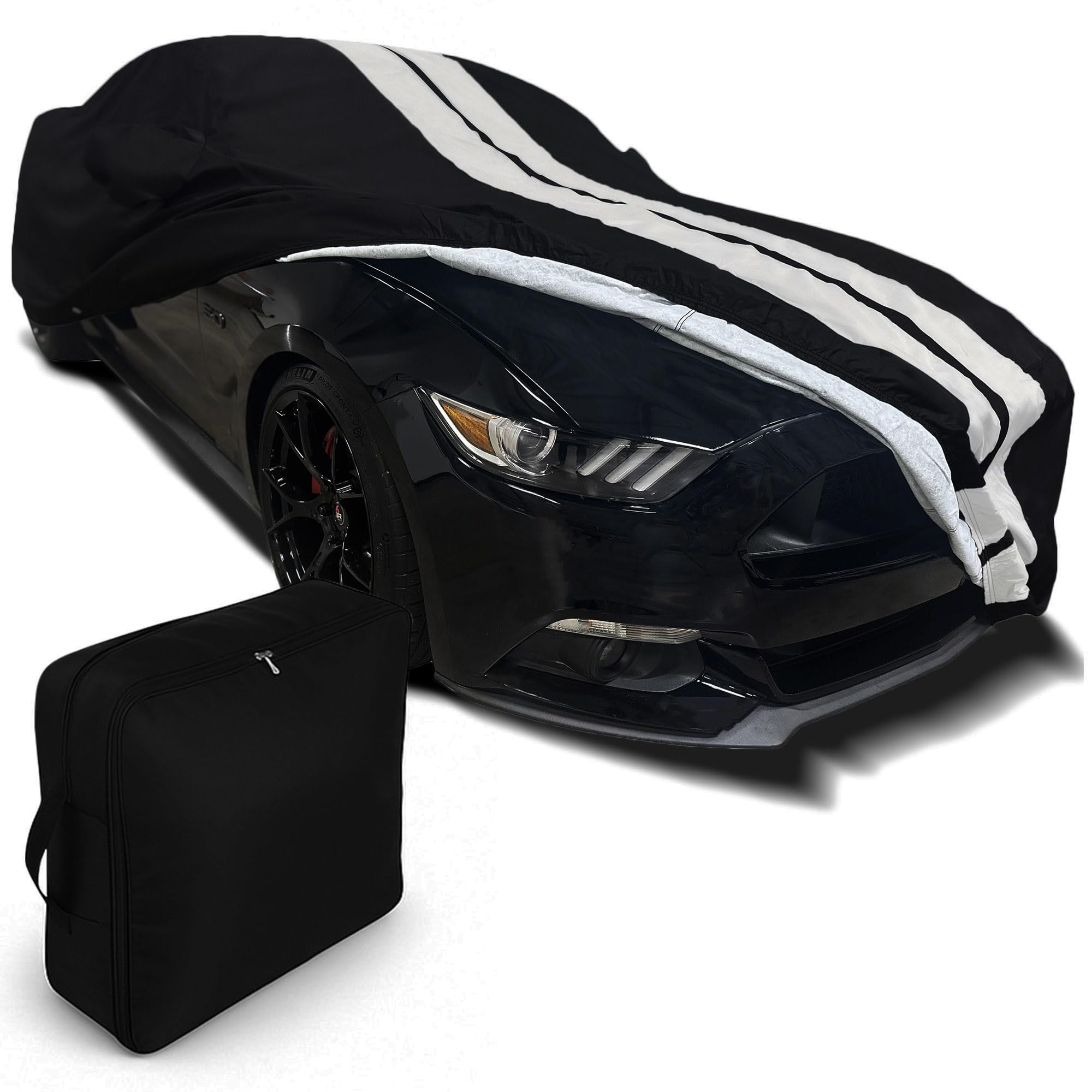 SR1 USA 2005-2026 Mustang Car Cover - Custom Fit Outdoor/Indoor Ultraguard Plus 300 Denier Water Resistant UV for Ford Mustangs V6/Ecoboost/GT/Bullitt