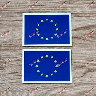 2X Reflective 3'' Flag of Europe European Union EU Decal Sticker Car Vinyl
