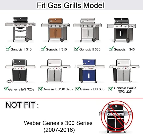 Miniatura 6 de 66095 Rejillas de cocina para parrillas de gas Weber Genesis II y Genesis II LX serie 300, pieza de repuesto de parrilla de hierro fundido para