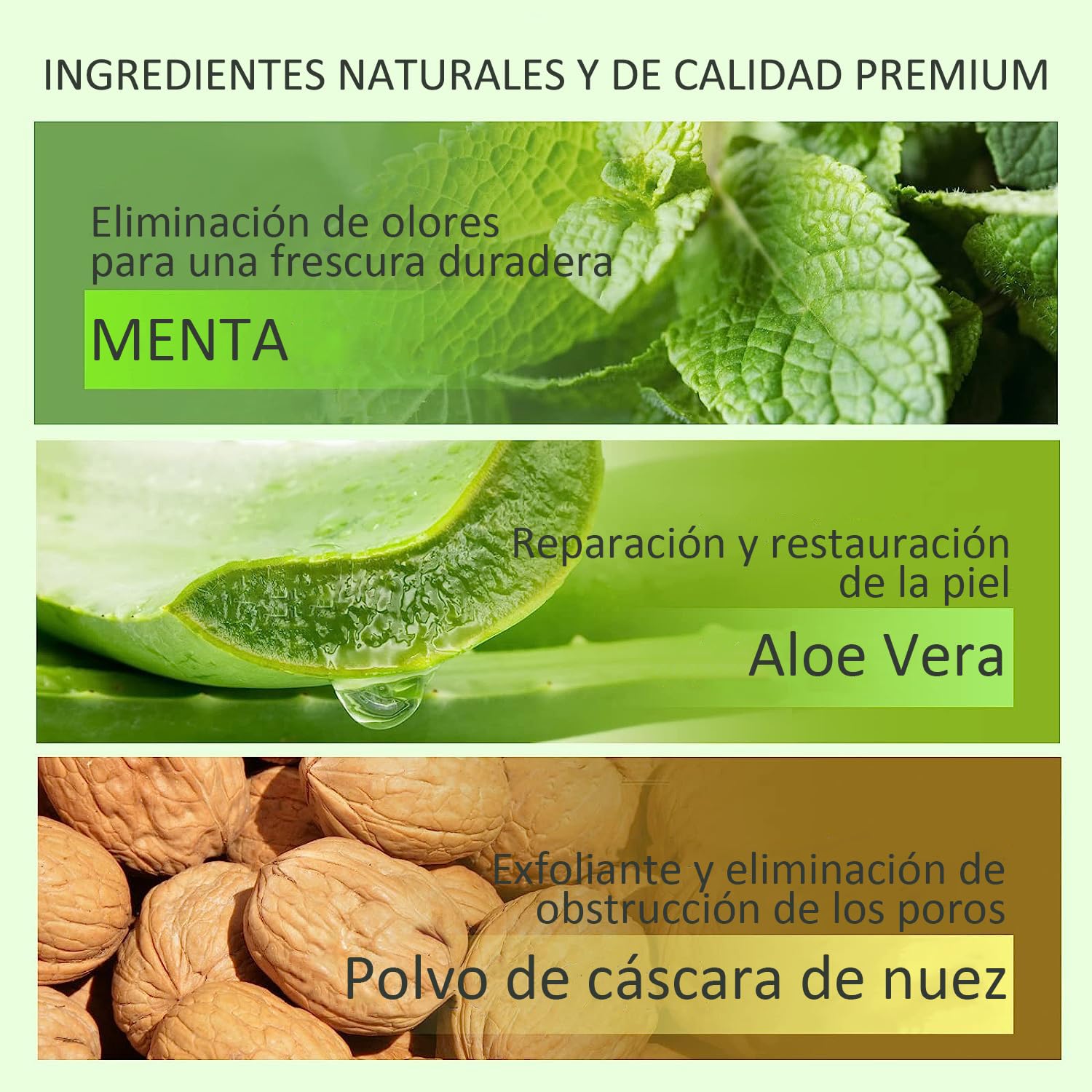 Desintoxicación de axilas y exfoliante corporal 8.82 oz con menta y aloe vera para eliminar olores y tonificar piel