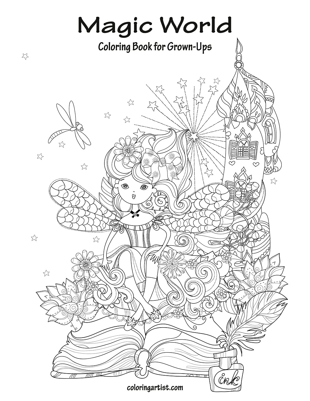 Magic World Coloring Book for Grown-Ups 1: Volume 1
