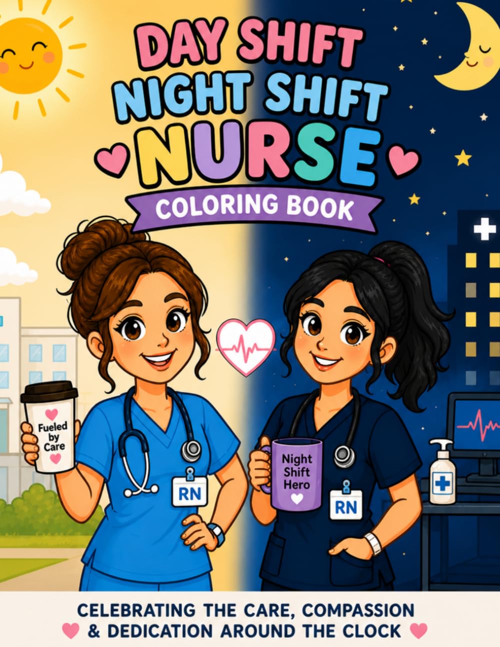 Day Shift / Night Shift Nurse: Coloring Book