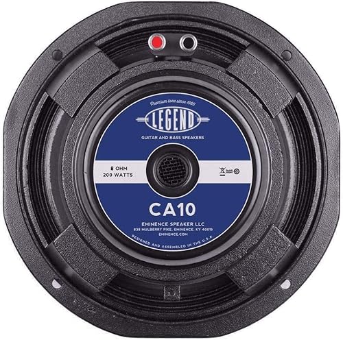Eminence Legend CA10-8 - Altavoz de guitarra bajo de 10 pulgadas, 200 vatios a 8 ohmios, color negro