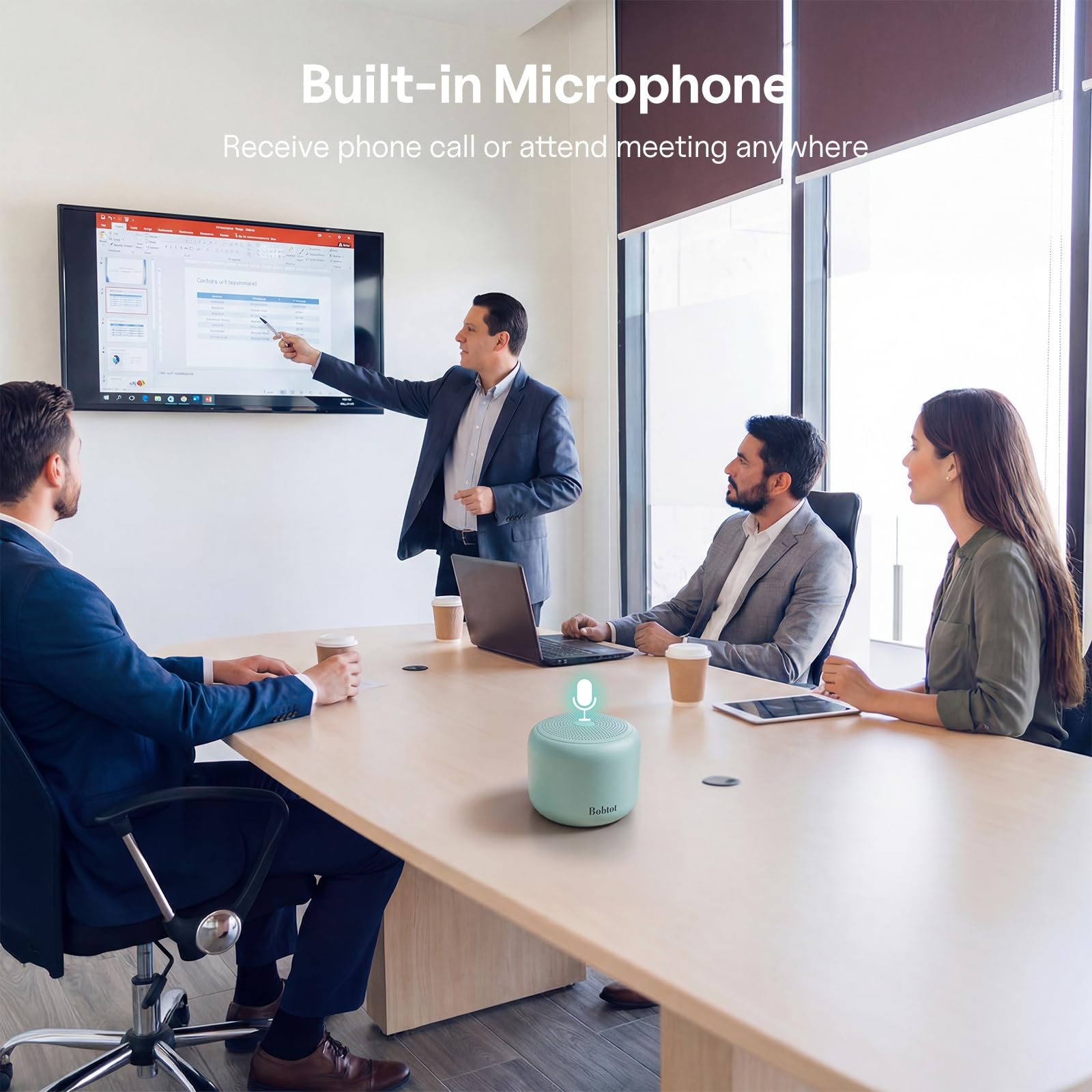 Bobtot Altoparlanti Bluetooth portatili con cinghia, facili da trasportare, mini altoparlante wireless IPX5 impermeabile con suono stereo forte, 15 ore di riproduzione, batteria ricaricabile,
