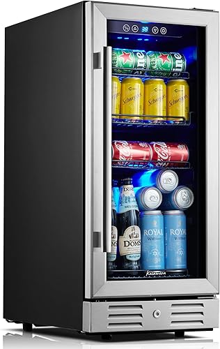 Miniatura 11 de Refrigerador de vino y bebidas de 24 pulgadas, refrigerador de vino de doble zona con capacidad para 20 botellas y 78 latas, control táctil digital