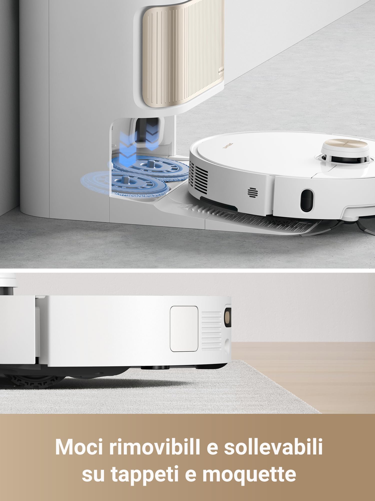 DREAME L40 Ultra Robot Aspirateur Laveur avec Serpilliere Amovible et relevable - Brosse latérale Extensible et relevable -11 0