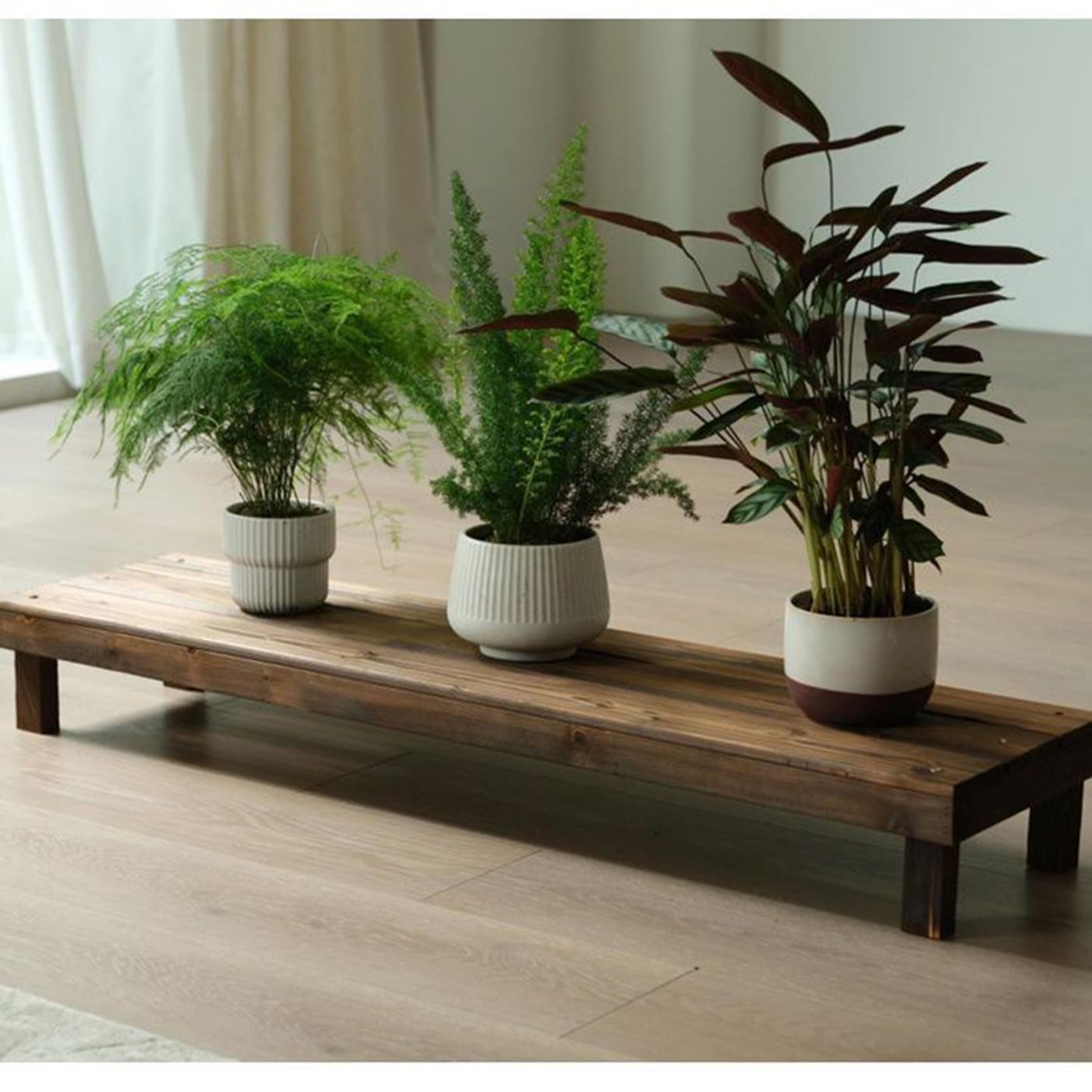 Amazon.co.jp: MJKQ9 花台 フラワースタンド スタイル1 木製 おしゃれ