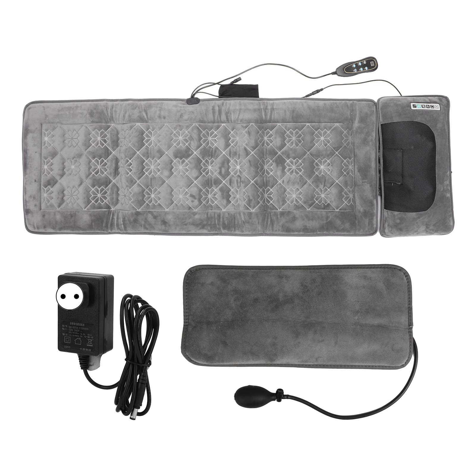 Ganzkörper-Massagematte,Massagematte mit Wärmekissen Zur Linderung von Rückenschmerzen,Körpermassage-Pad Vibrationsbeheiztes Shiatsu-Massage-Pad für Rücken, Nacken und
