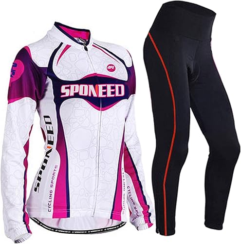 sponeed Mallas de ciclismo para mujer, acolchadas, ropa de bicicleta, pantalones de bicicleta, cojín