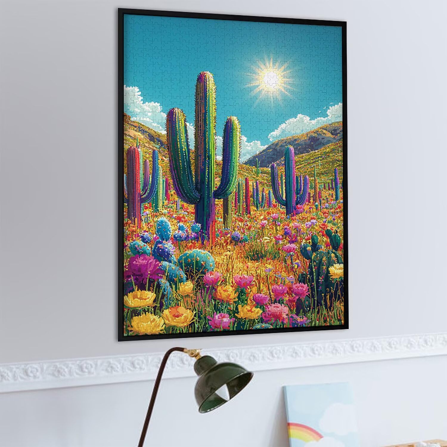 1500 Pezzi di Puzzle, cactus del deserto1500 Pezzi di Puzzle per Adulti, Regalo di Anniversario, Regalo di Natale, Decorazione Della Casa, Prevenzione Della Degenerazione Cerebrale Negli Anziani v735