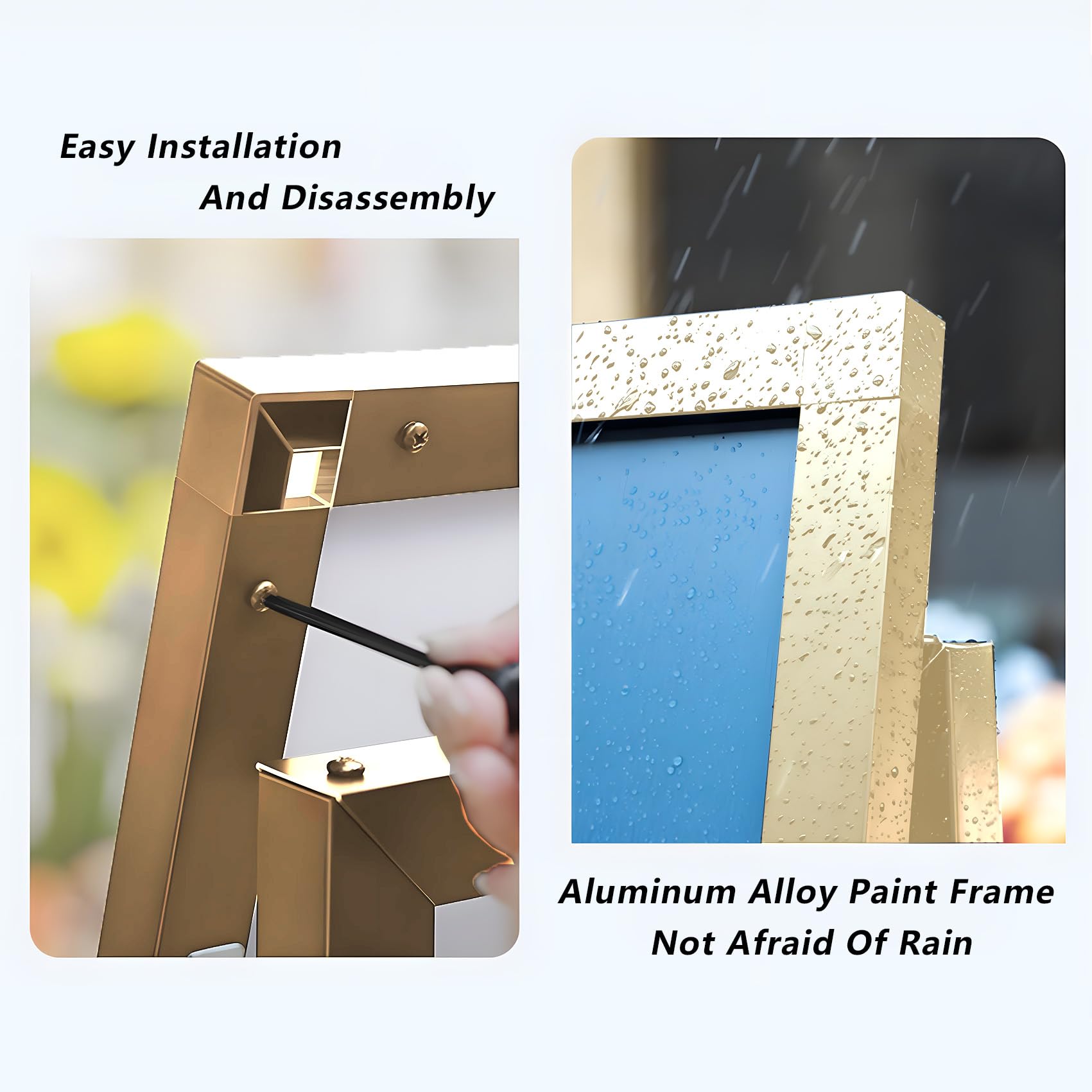 Outdoor Heavy Duty Water-Injection Sidewalk Sign,Sandwich Board Sign Holder,A Frame Sign Holder For Businesses,Advertising,Menu,Guide 24x36in-Golden