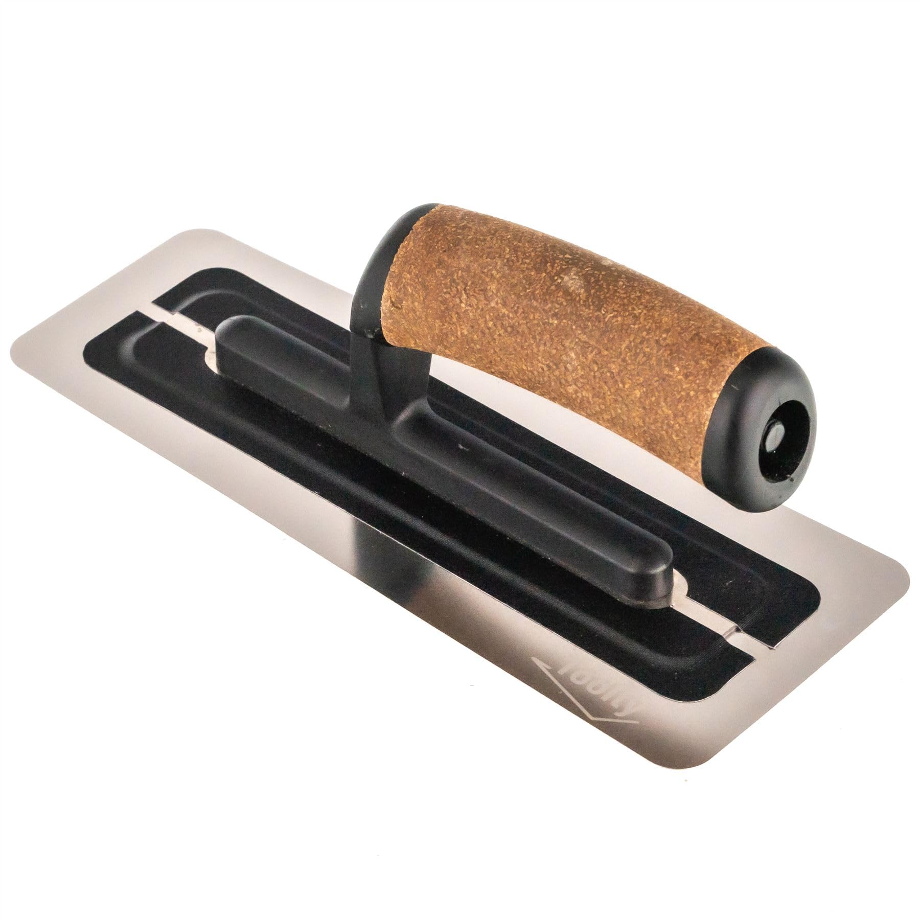 Toolty Flexible Venetian Trowel with Cork Handle on Polyamide Foot - Stainless Steel - 240mm - for Finishing Work - DIY - TLTY-8025K