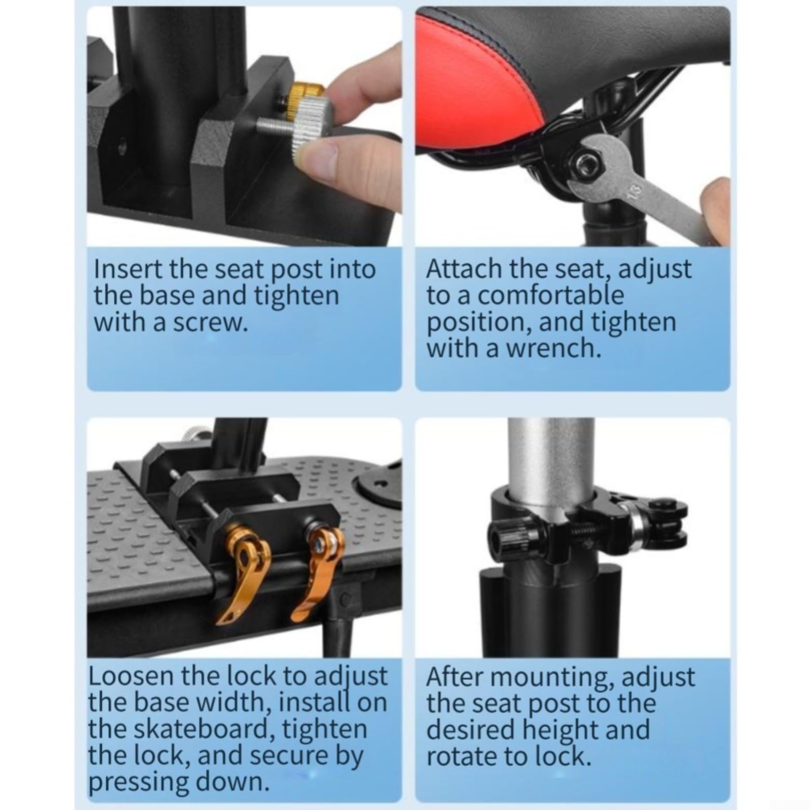 Siège de scooter électrique réglable pour M365/PRO