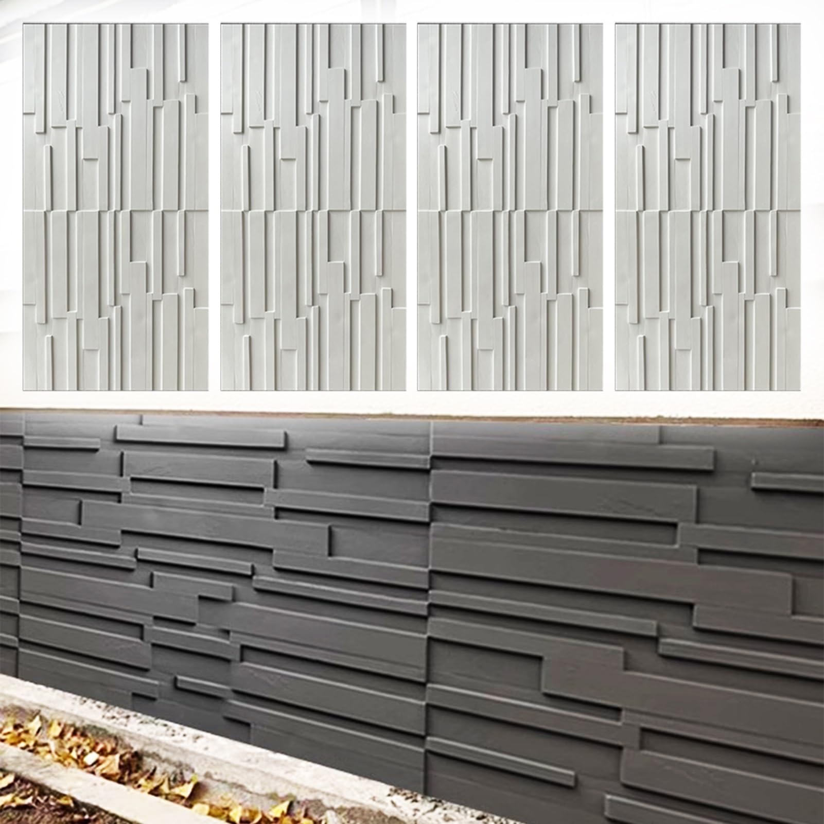 Panneaux muraux imitation bois 3D premium : revêtement mural texturé haut de gamme intérieur extérieur