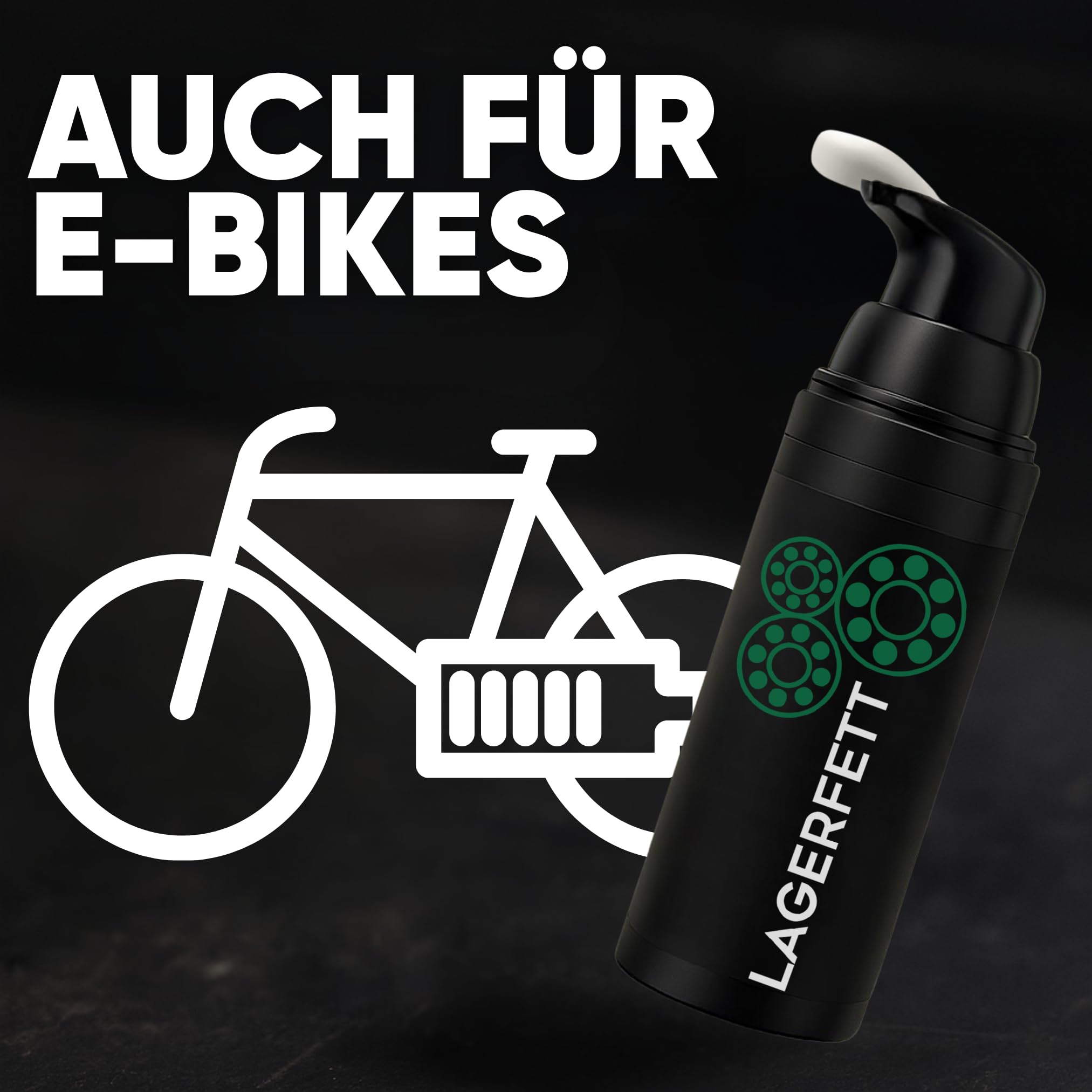 24SENDIT Fahrrad Lagerfett 100ml im Pumpspender, für alle Fahrradtypen | Fett einsetzbar für Achsen, Pedale, Lager & Steuersatz – für Citybike, Rennrad, MTB & Gravel