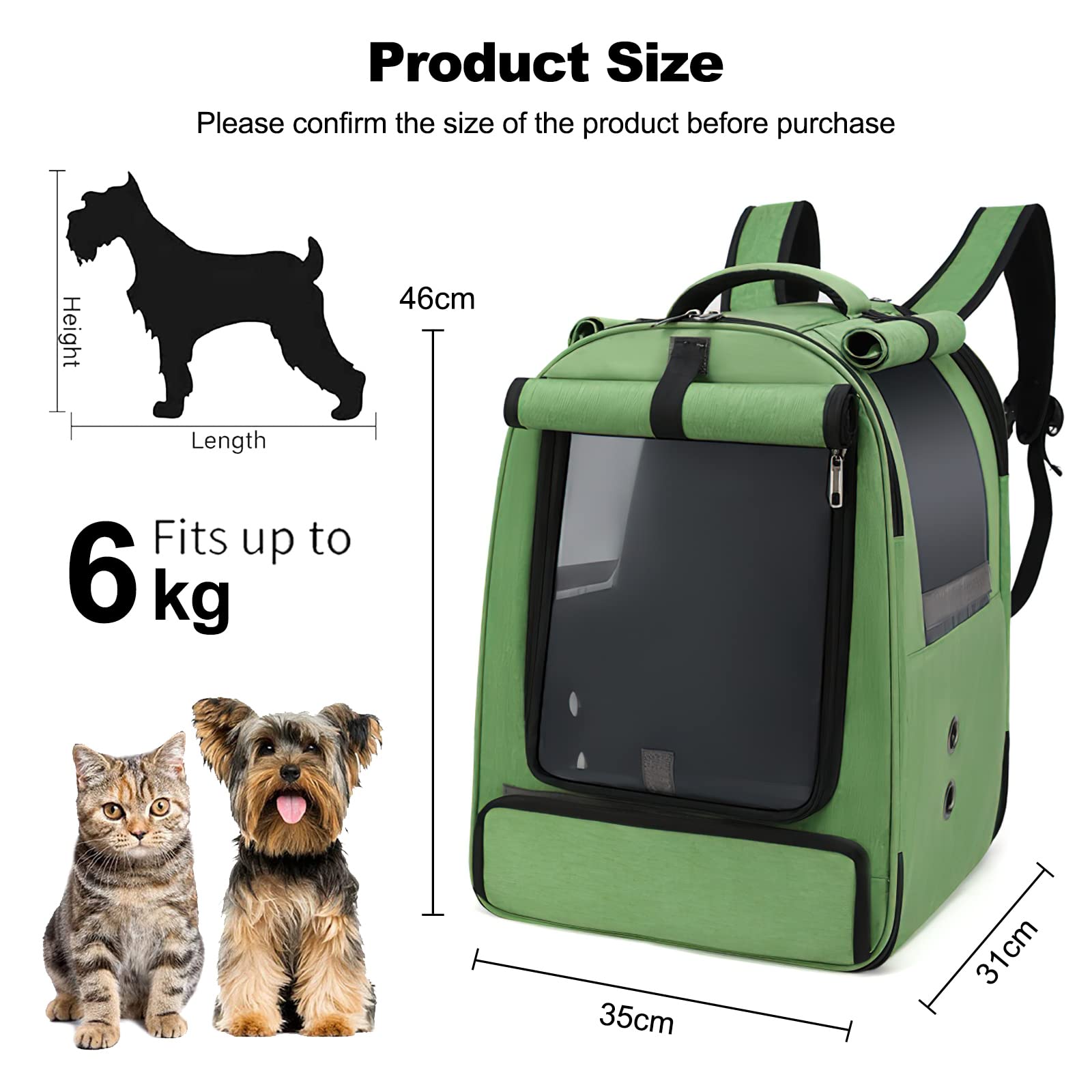 Galatée Mochila para Gatos, Mochila para Perros Pequeños Aprobados por La Aerolínea, Transpirable y Cómodo, Portátil, Mochila para Mascotas para Viajes, Senderismo y Uso Al Aire Libre(Gris)