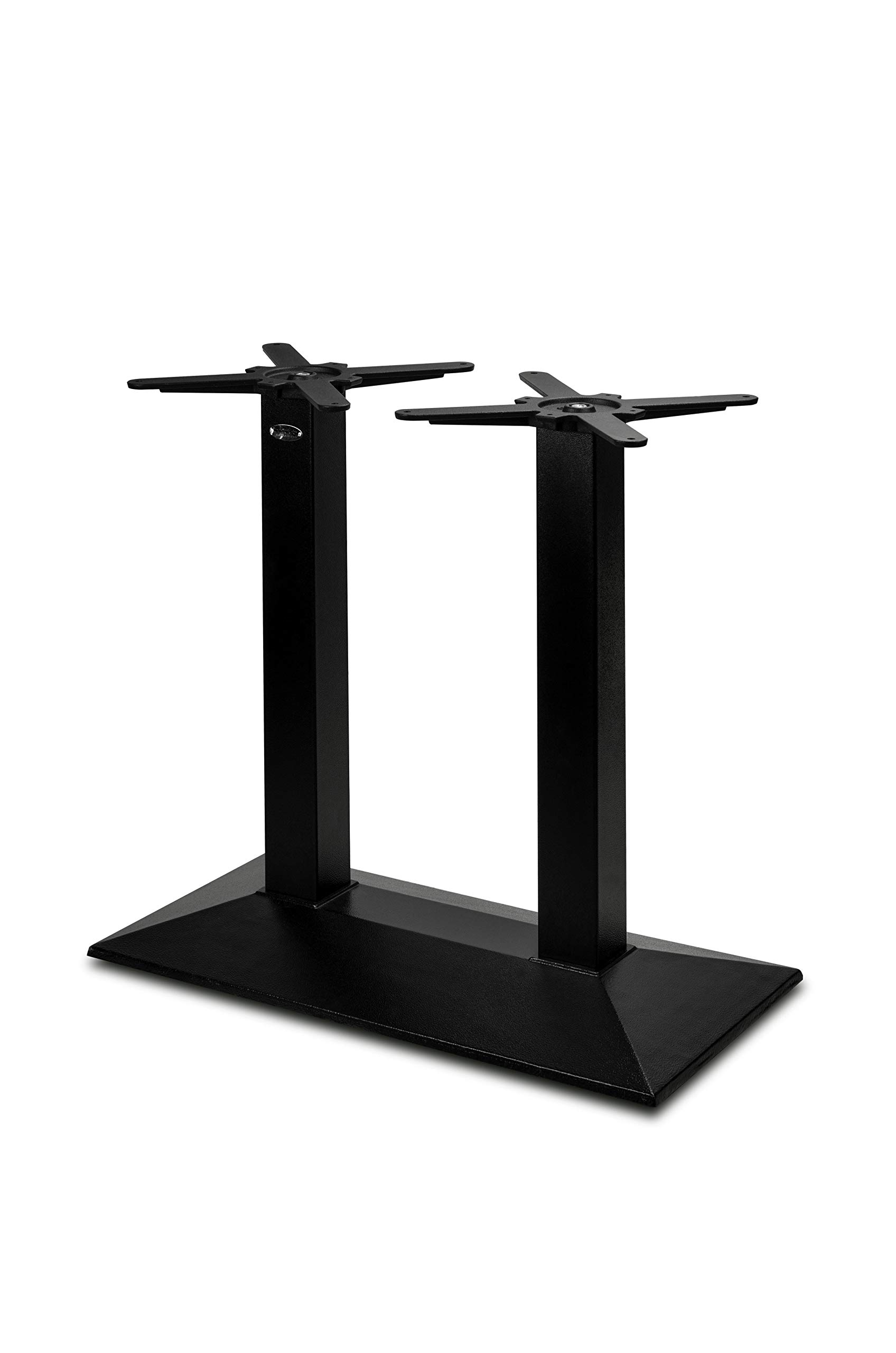Premium Doppel-Tischgestell - PJ7069 | schwarz | Höhe 71 cm | Bodenplatte 80×40 cm | max. Tischplattengröße 160x80 cm | Ideal für Esstische
