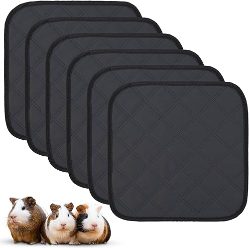 DR.DUDU 6 piezas de forro de jaula de conejillo de indias, ropa de cama lavable de conejillo de indias, reutilizables, superabsorbentes,