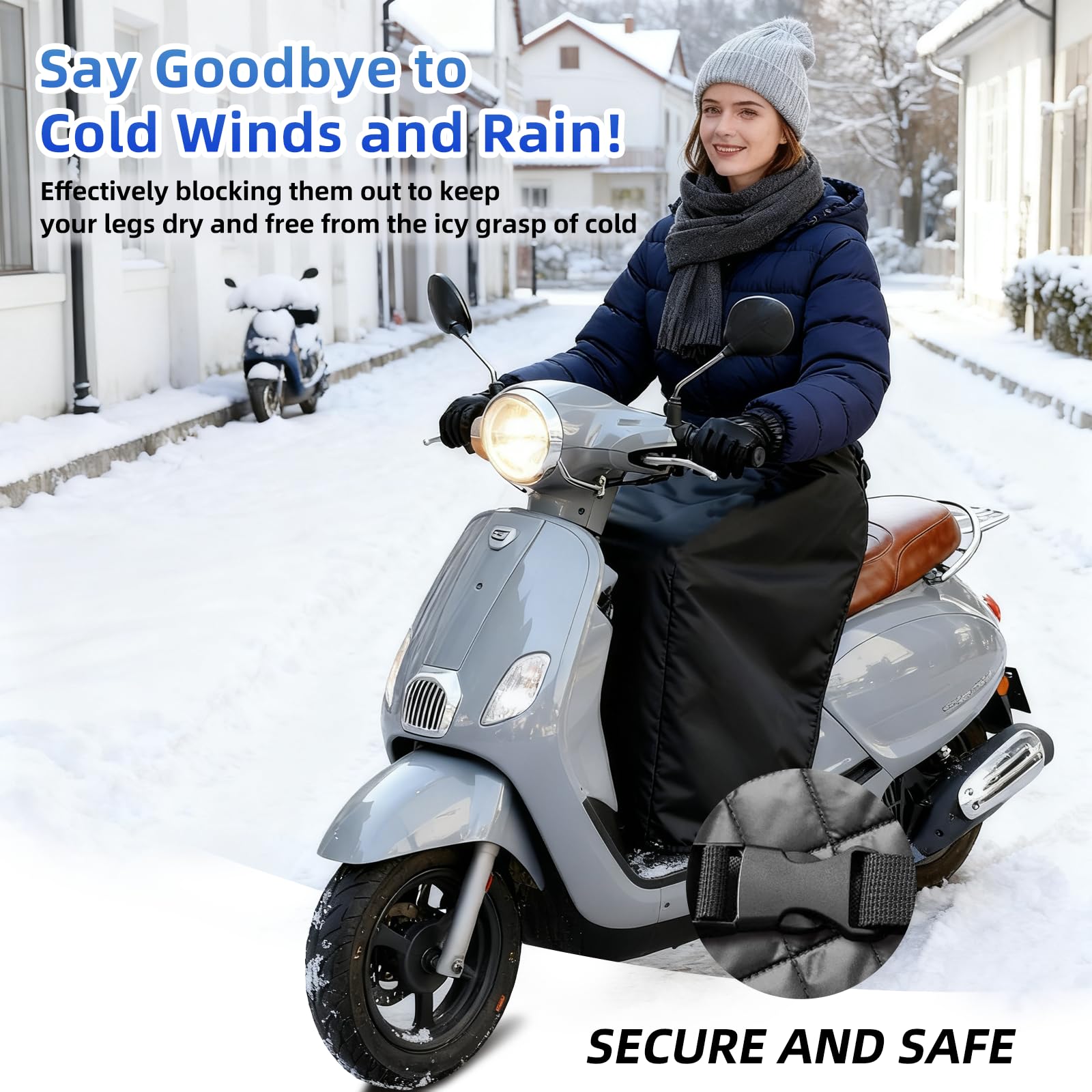 LPZMPZ Protection des jambes pour scooter et moto - Protection contre la pluie - Couverture pour scooter - Protection contre l'humidité - Jambières de moto