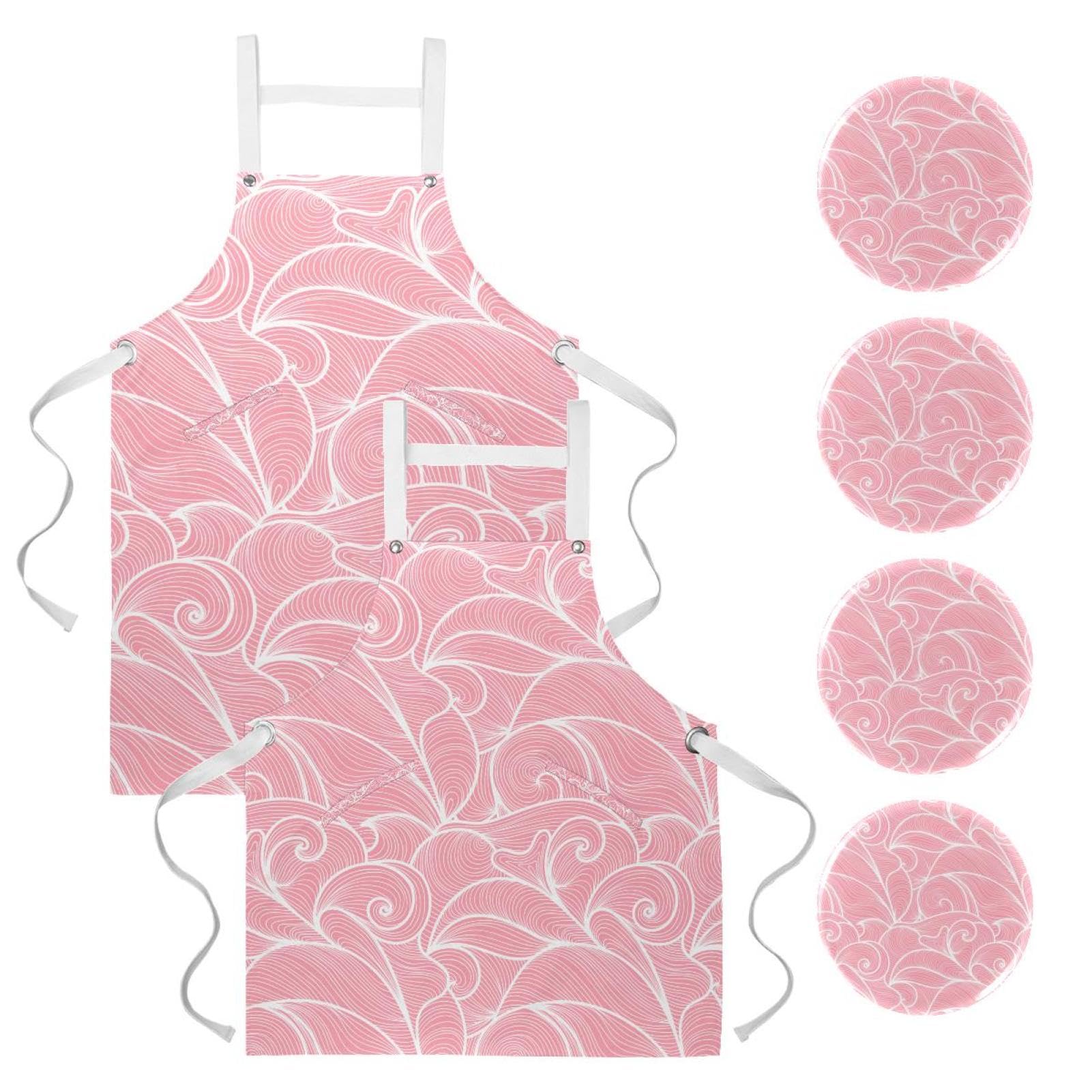 Tablier de serveuse multicolore idéal pour pâtisserie et bistrot