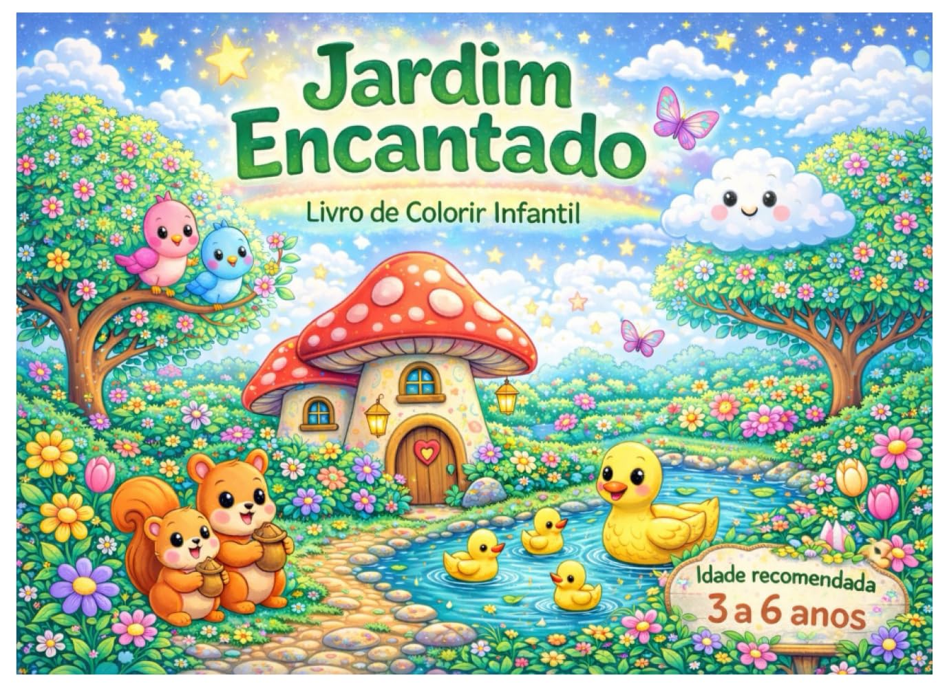 Jardim Encantado: Livro de Colorir Infantil