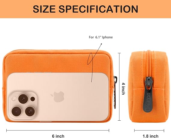 Small Makeup Bag Cosmetic Pouch | Zipper Mini Tech Charger Cable Electronic Organizer Case Travel Accessories