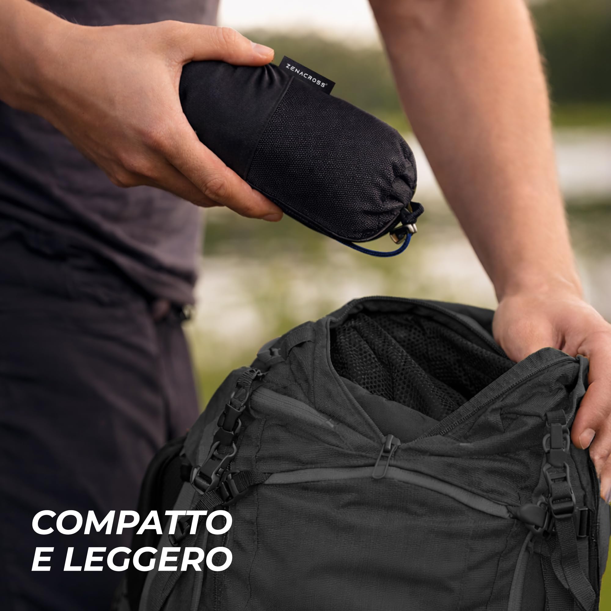 Sacco a Pelo Interno Ultraleggero in Microfibra - Sacco Lenzuolo Da Viaggio con Scomparto per Cuscino - Lenzuolo da Viaggio per l'estate