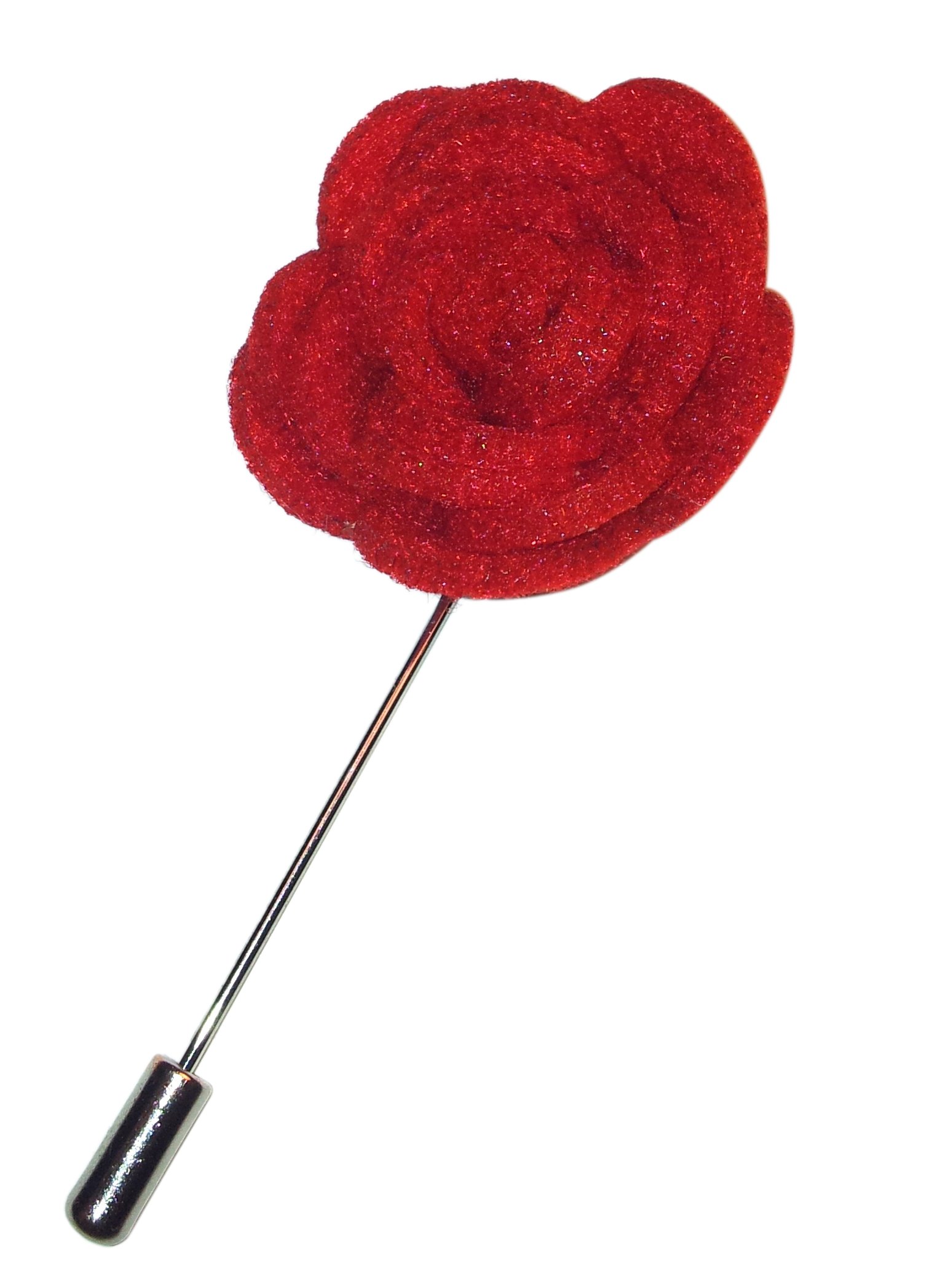 BTS Men's Felt Rosette Lapel Pin Flower Boutonniere - Wool like