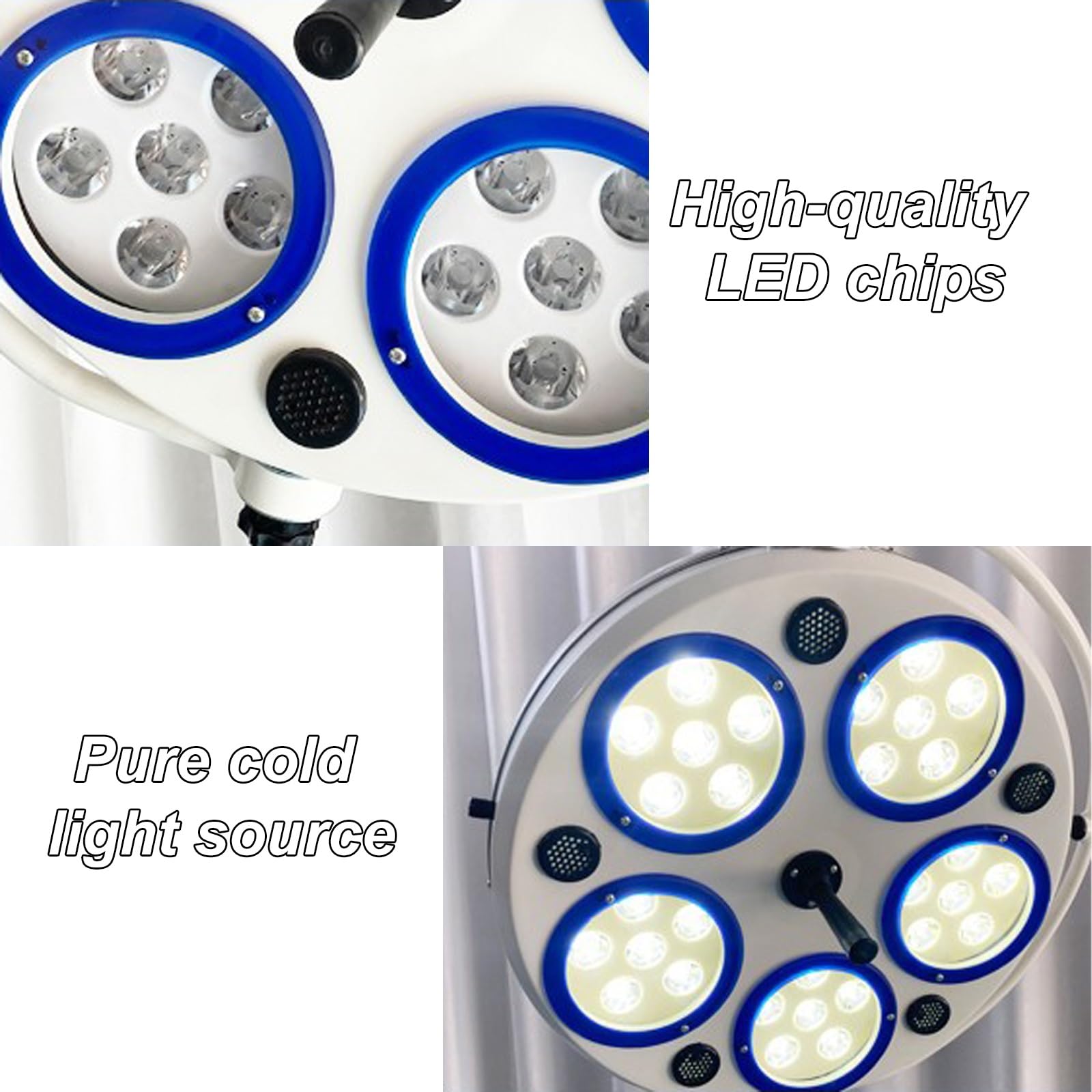 Mobilna Lampa do Badań Chirurgicznych, Lampa do Badań Bezcieniowych, Regulowana Głowica Lampy, Sterowane źródło światła, Klinik Ginekologicznych i Salonów Kosmetycznych