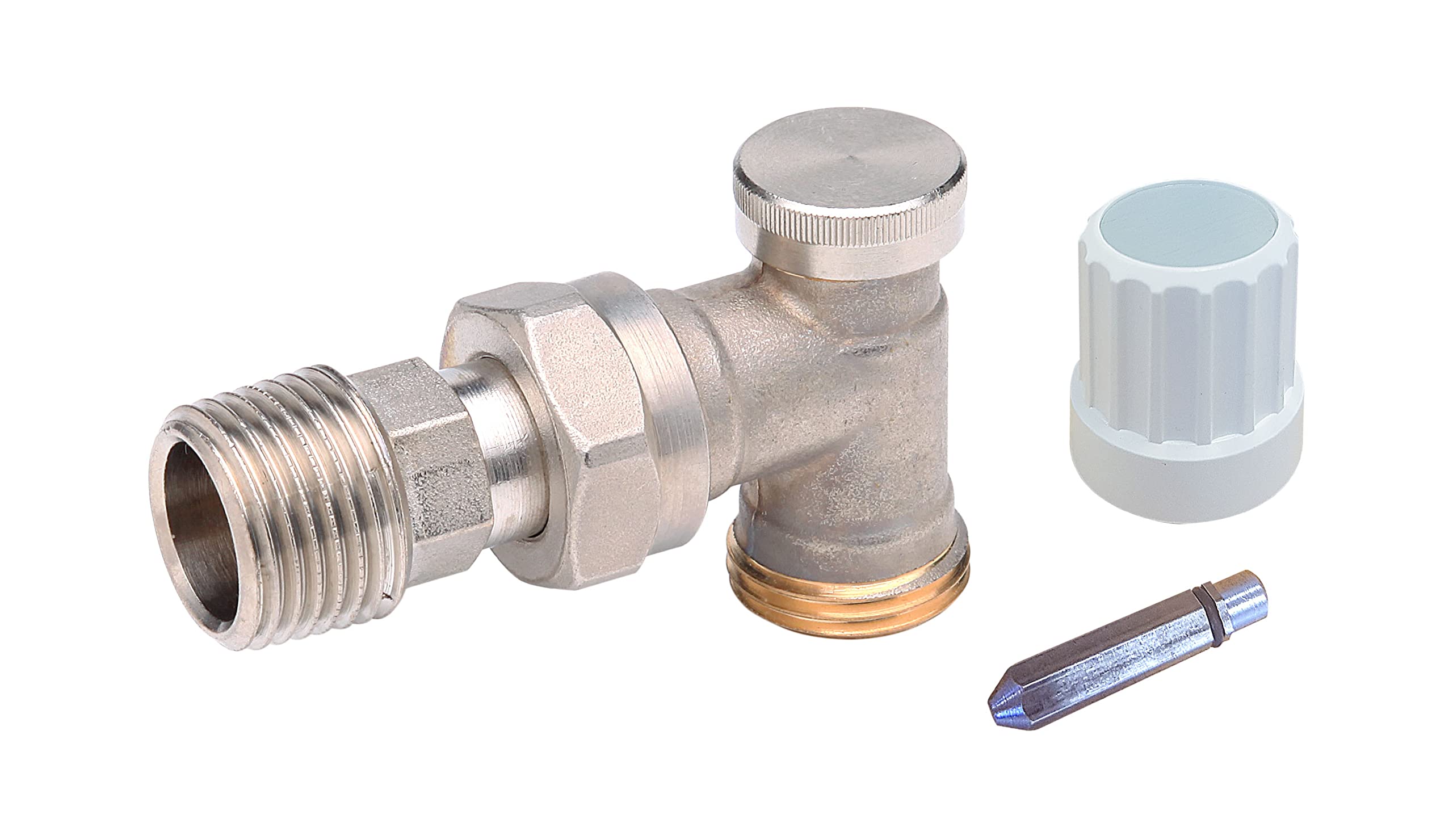 Danfoss Randall003L0235PP RLV-D Nickel 15mm Angled Lockshield