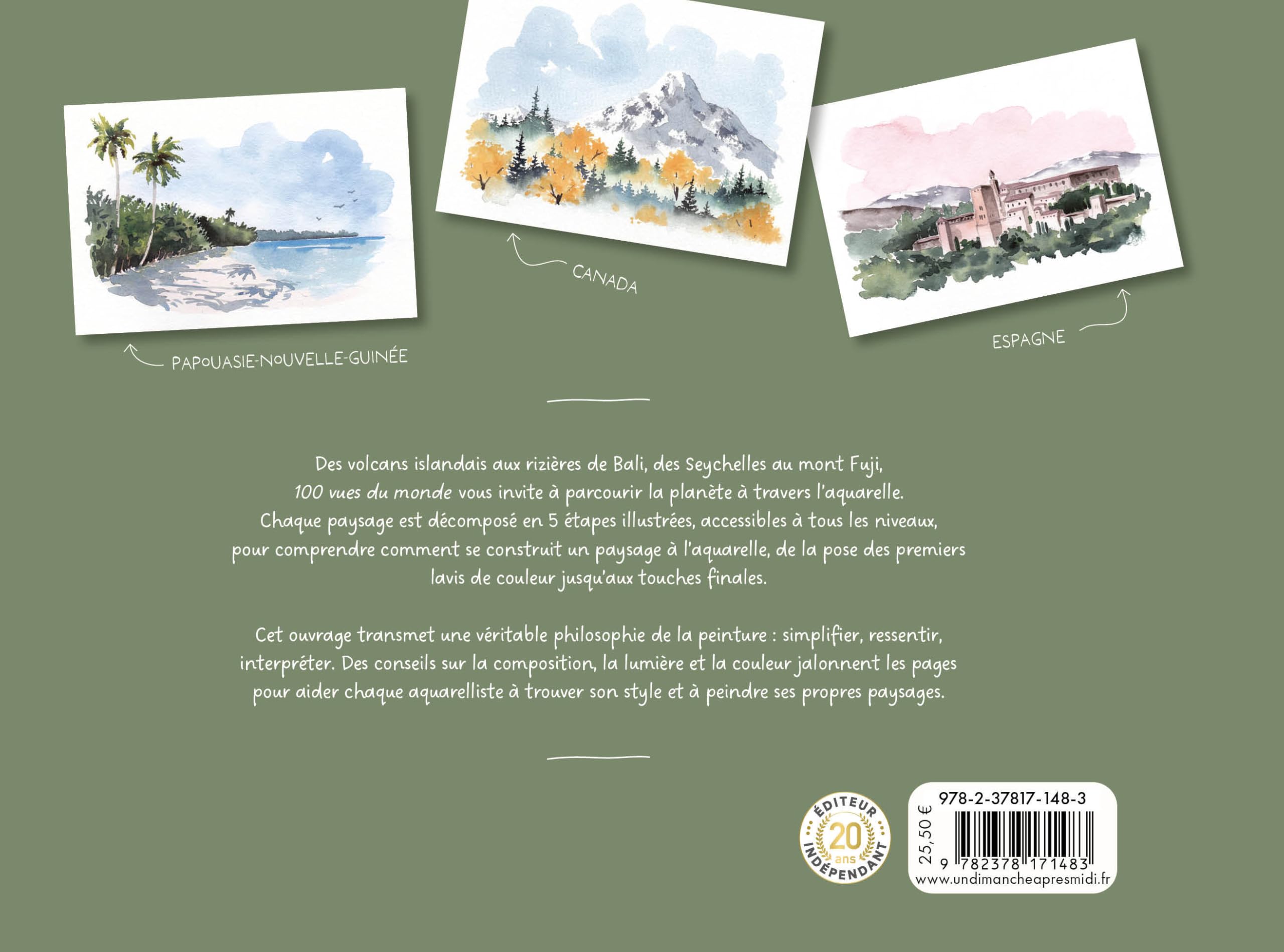 100 vues du monde à l'aquarelle: Expliquées en 5 étapes
