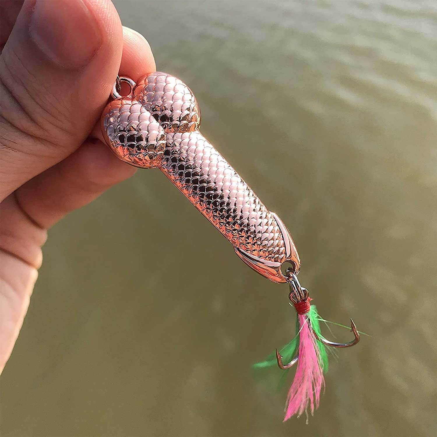 creative fishing lures Hard Metal Wobble Lures, 2 PCS Spoon Lure Feather Spinner Bait Hook Fishing Tackl, Fishing Hook Joke Gag Gift for Fishing Lovers 3-21g (3) : Sports & Outdoors Cam's 