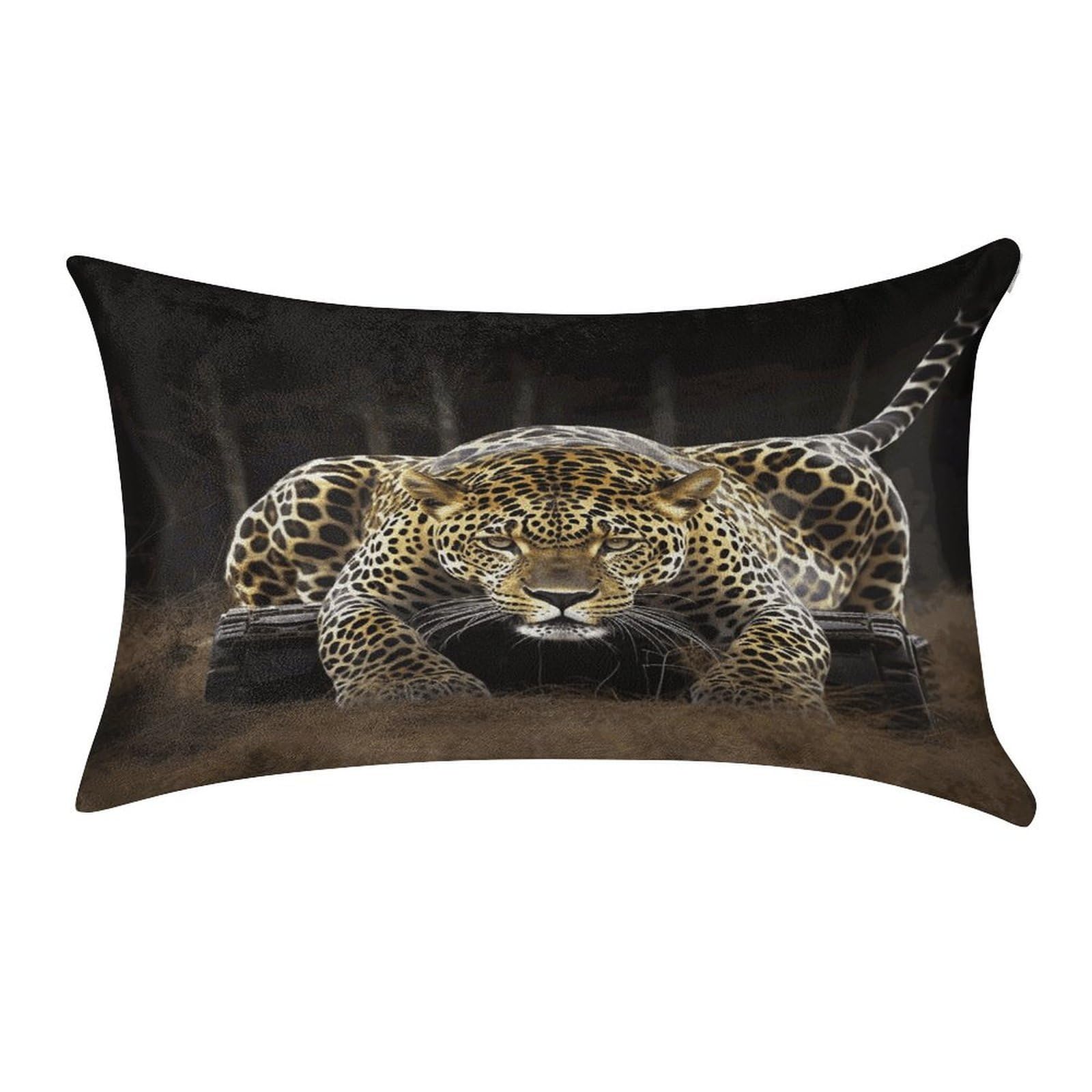 FekiLoot Leopard2 Pillowcase Velvet Throw Pillow Cover Soft Lumbar Pillow Shells Rectangle Cushion Cases with Zipper Luxury Cozy Pillows Shams for All Seasons 12 X 20 in